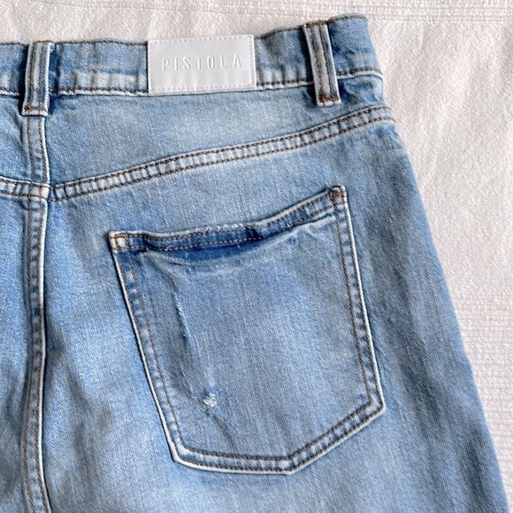 pistola Distressed Nico High Rise Mom Light Wash Jeans Size 29 - Picture 4 of 11